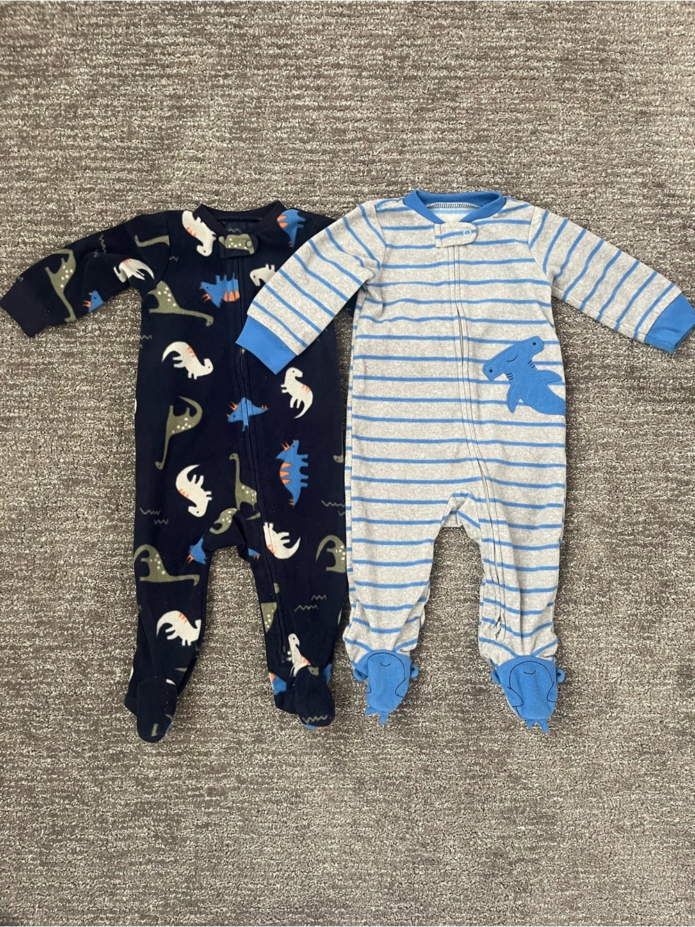 Baby Boy Fleece Footie Pajamas